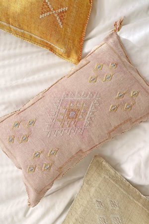 Washed Pink Cactus Silk Pillow
