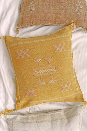 moroccan pillows yellow