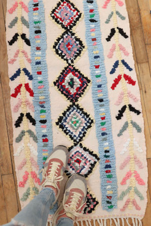 Handmade Boucherouite Carpet available at Baba Souk