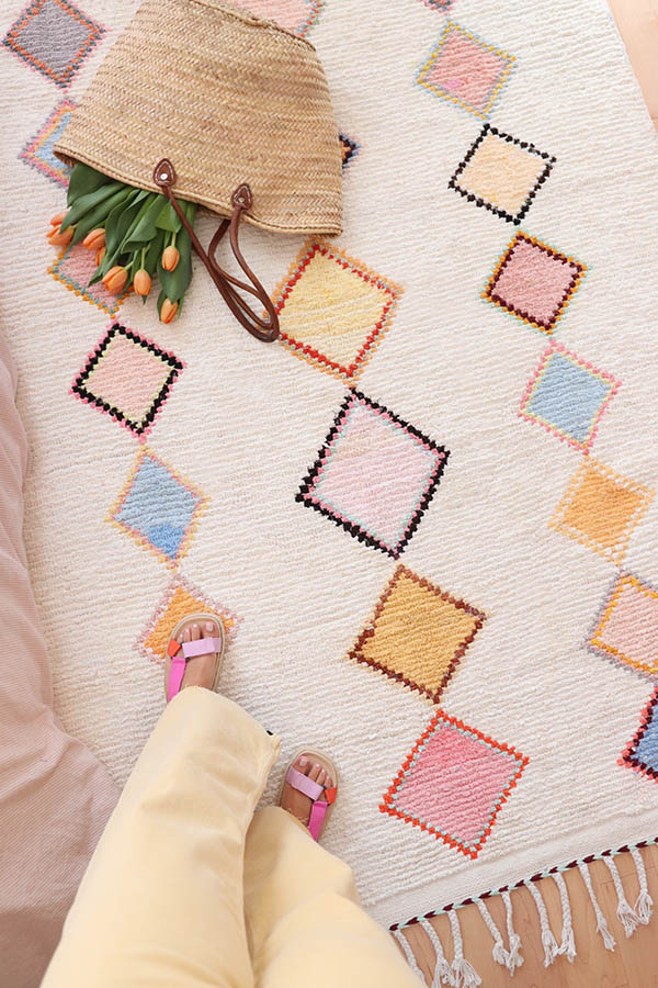 MOROCCAN RUGS soft colours cotton carpets