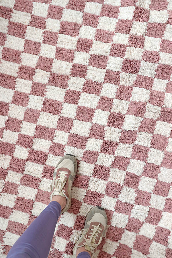 moroccan rugs checkered purple