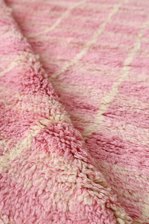 pink moroccan wool rug modern design by Baba Souk