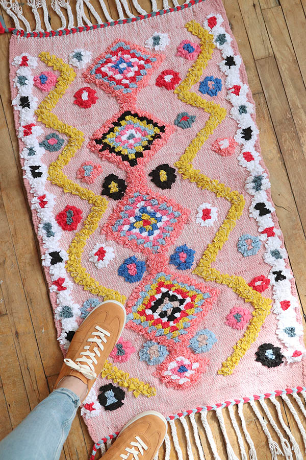 pink rug small baba souk