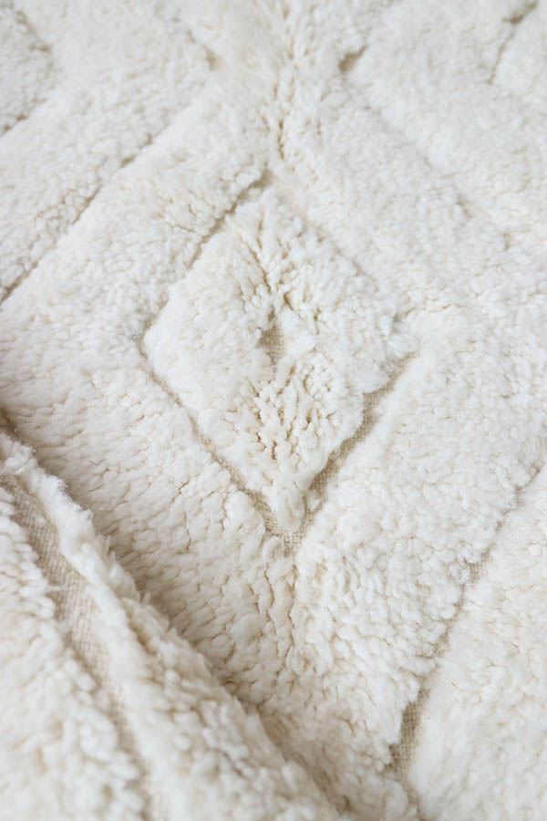 white wool rug minimalist design modern