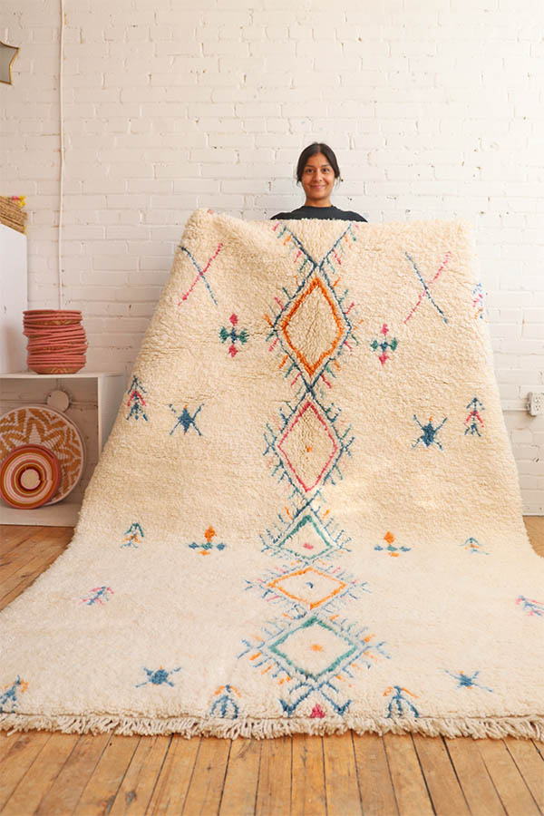 tapis en laine marocain cozy doux épais Baba Souk