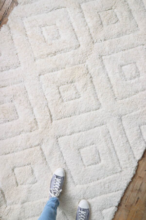 moroccan rugs all white wool minimalist baba Souk