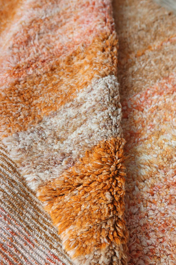 tapis marocains en laine orange Baba Souk
