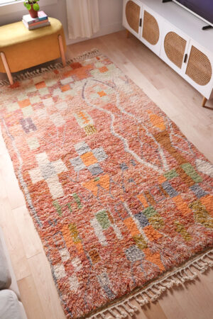 moroccan rugs modern orange wool baba souk