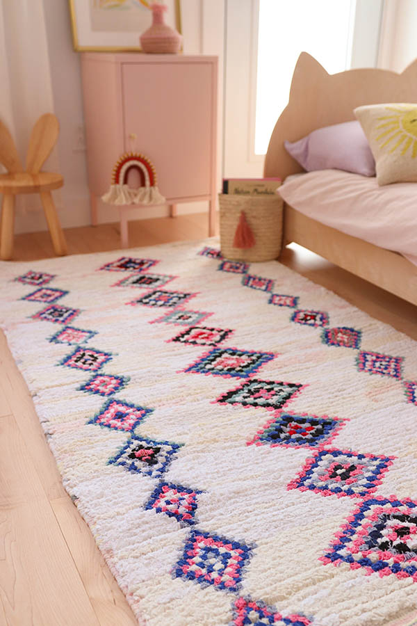 pink Moroccan rugs for kids