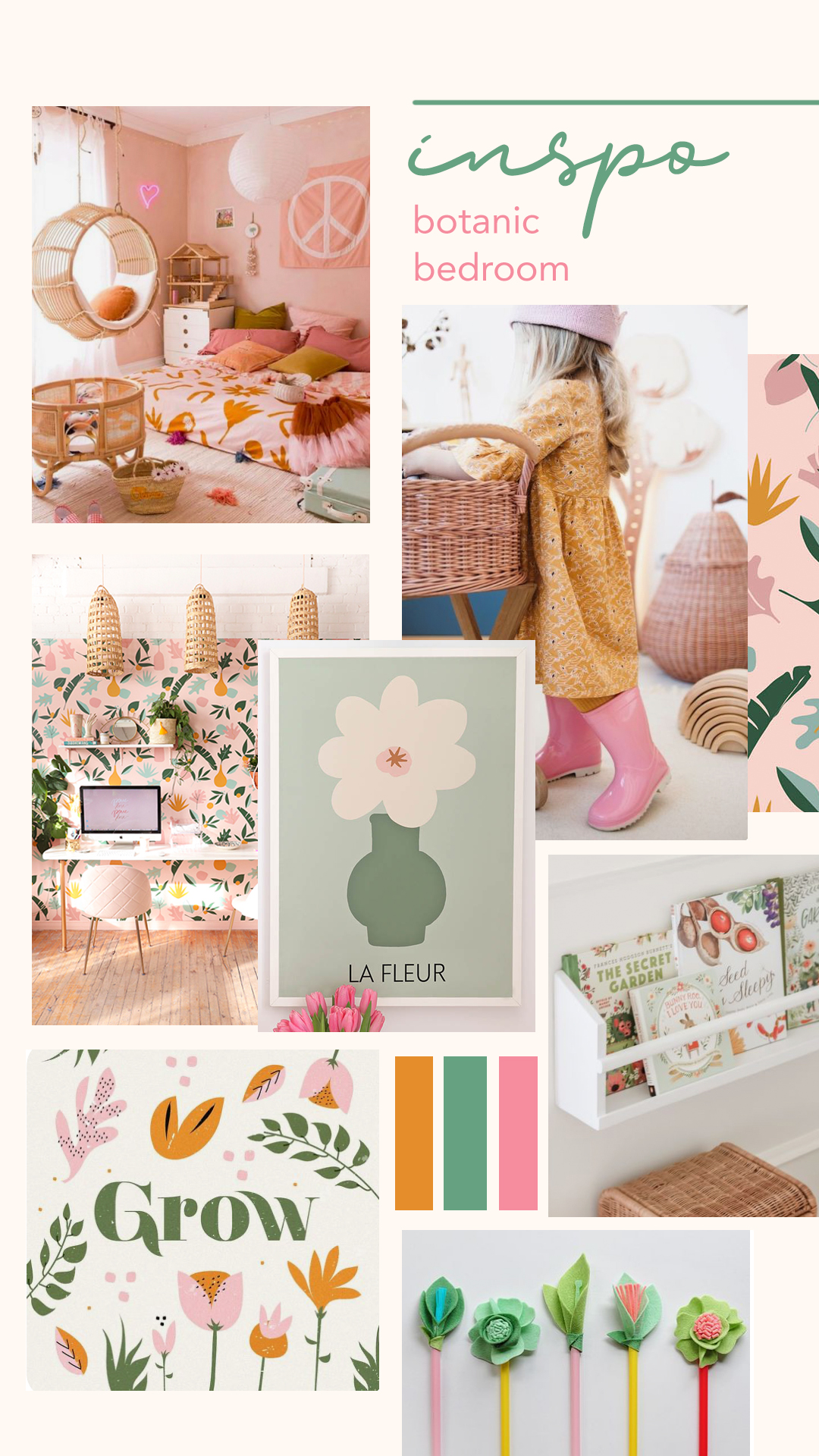mood board for a girly bedroom pink bedroom, baba souk
