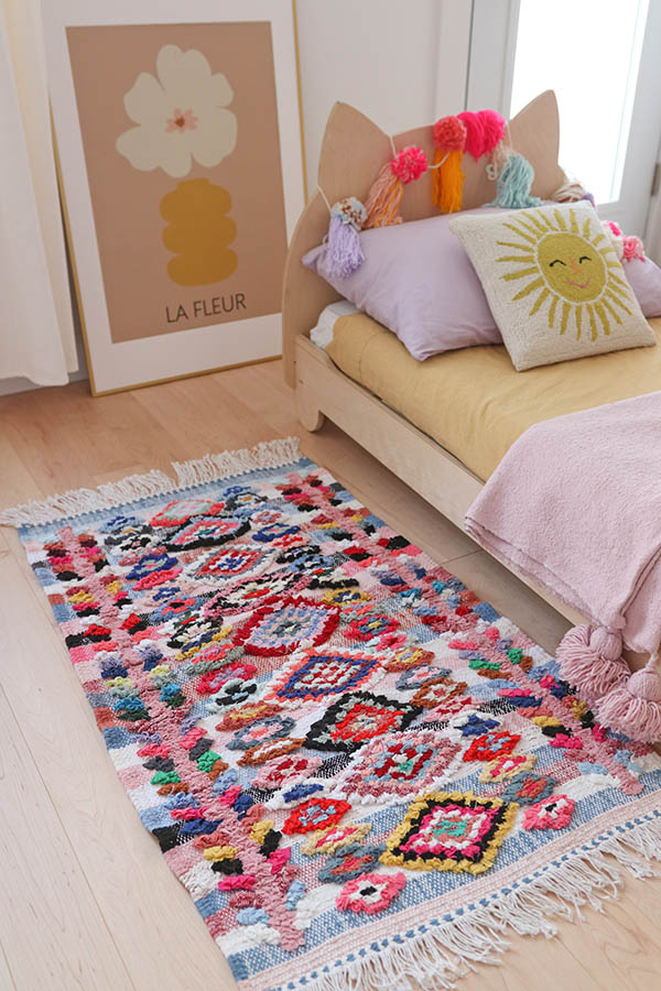 colorful moroccan rugs, small, 2z4, cotton carpets for kids, baba souk