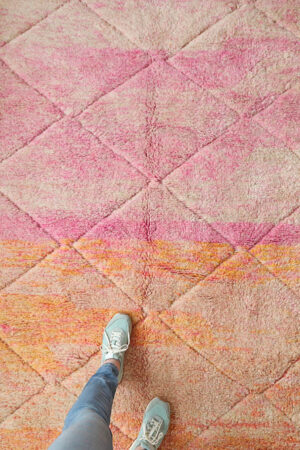 Moroccan rugs pink wool gradient Baba Souk